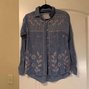 Johnny Was 3J Workshop Denim Button down